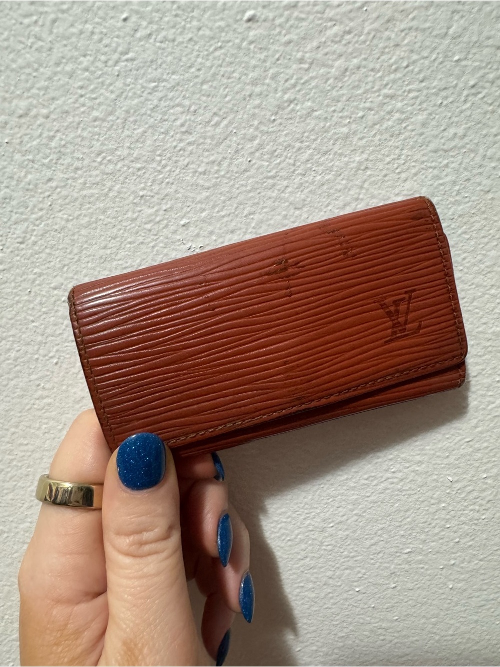 Project - Louis Vuitton Epi Leather Key Holder in Chestnut Brown